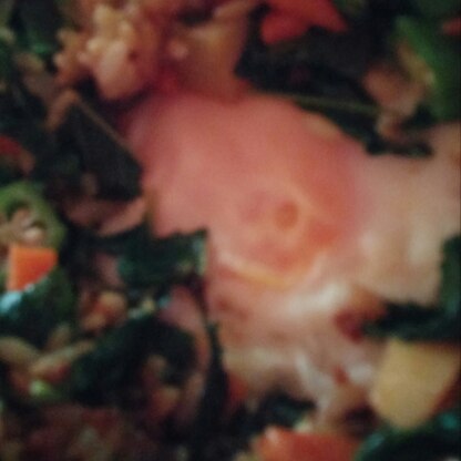 モロヘイヤとかネハネバ野菜を沢山入れて奈良漬けをトッピングしました。おいしかったです。